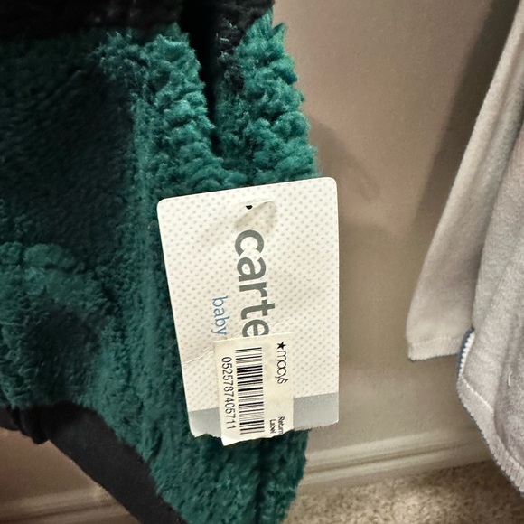 NWT new with tags Carters Sherpa vest forest green - Picture 2 of 4